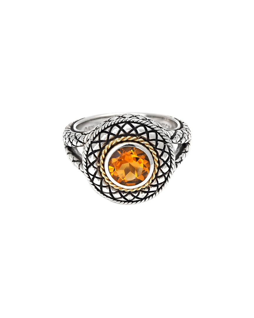 Andrea Candela Pavo Real 18k & Silver Ct. Tw. Citrine Ring