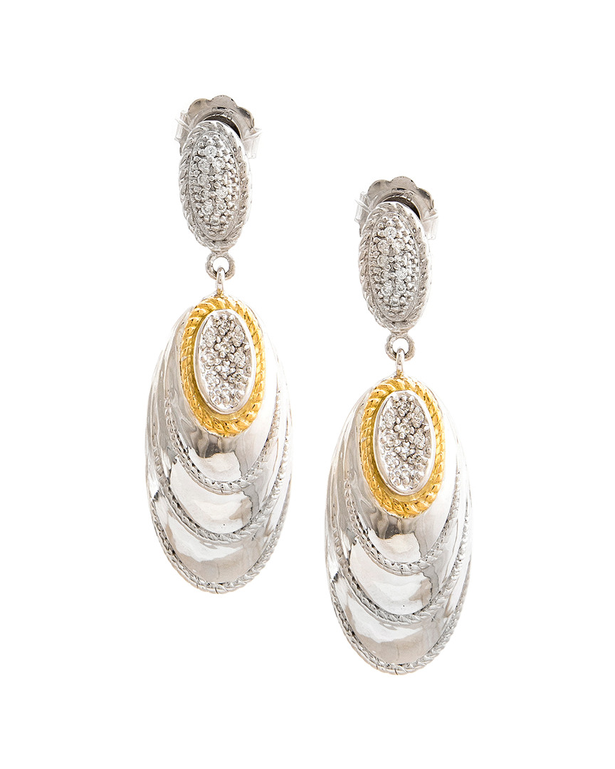 Andrea Candela Eco 18k & Silver 0.21 Ct. Tw. Diamond Earrings