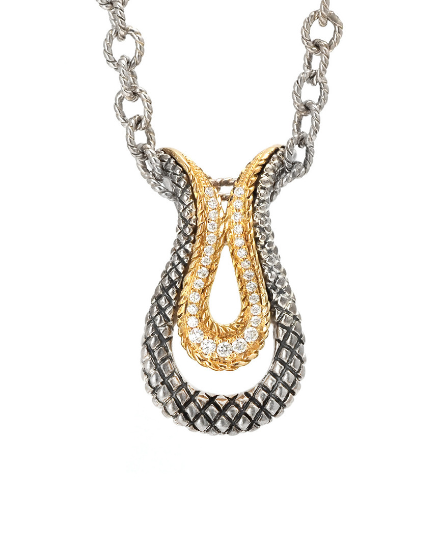 Andrea Candela Fortuna 18k & Silver 0.19 Ct. Tw. Diamond Necklace