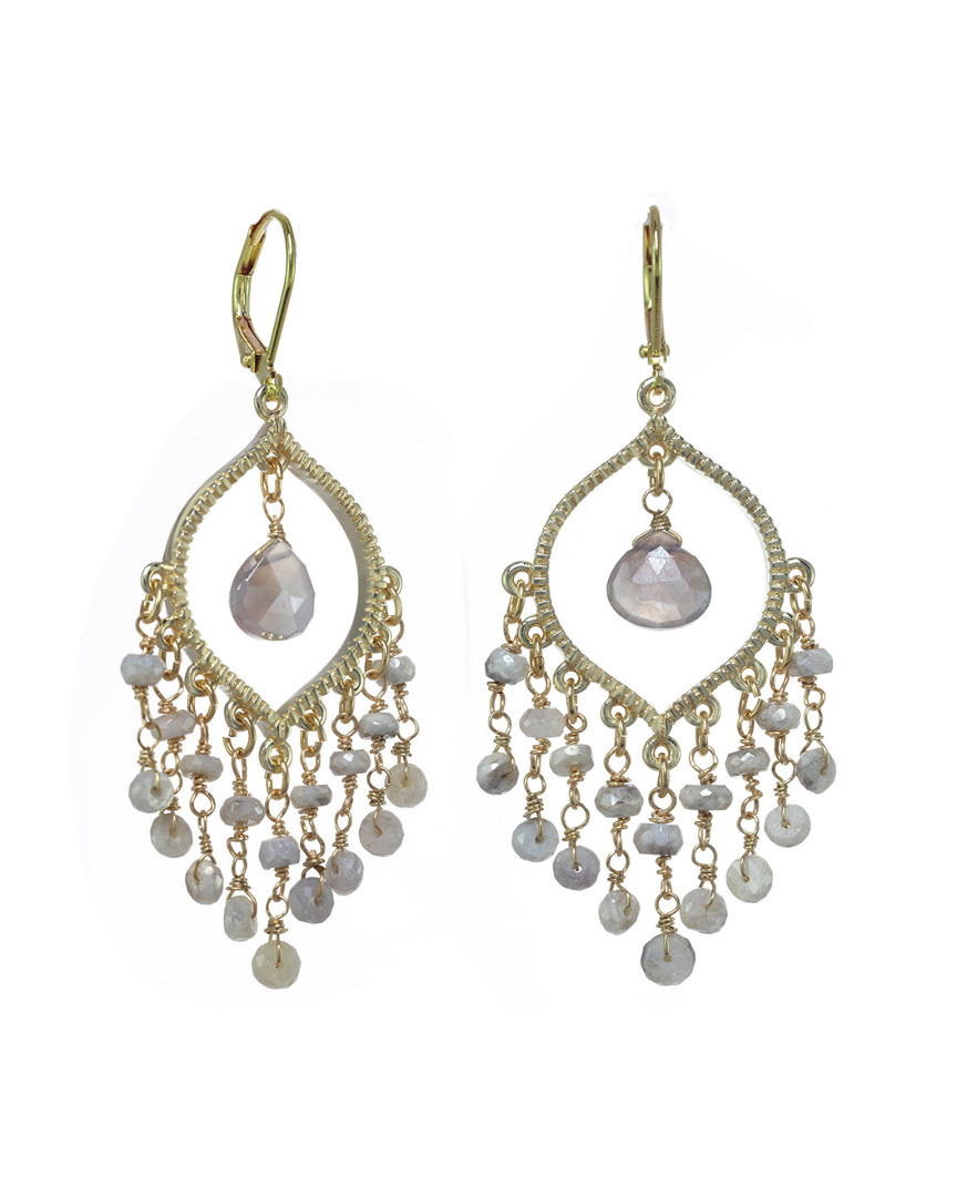 Rachel Reinhardt 14k Over Silver Gemstone Chandelier Earrings