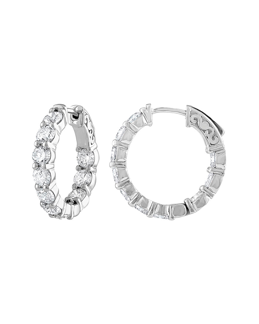 Diana M. Fine Jewelry 18K 4.10 ct. tw. Diamond Hoop Earrings