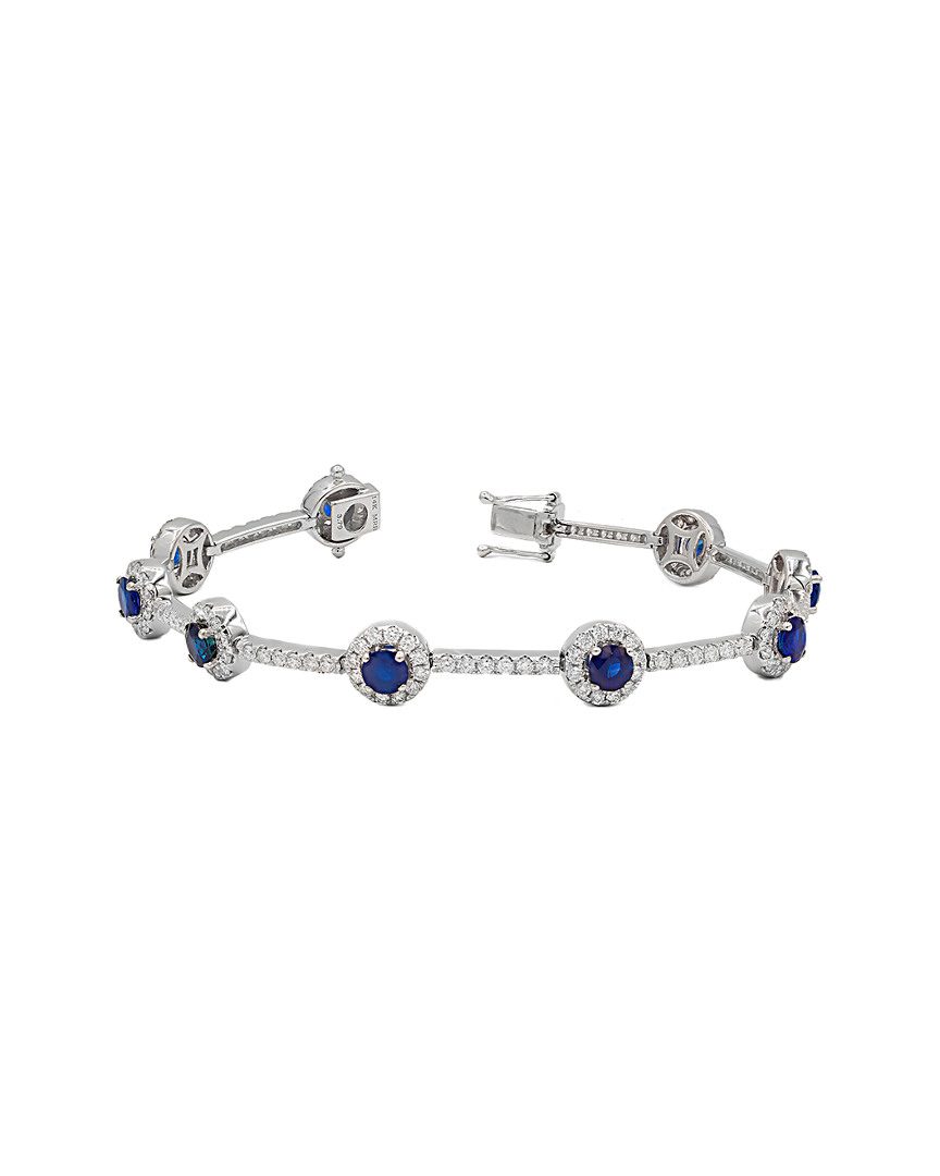 Diana M. Fine Jewelry 14k 7.48 Ct. Tw. Diamond & Sapphire Bracelet