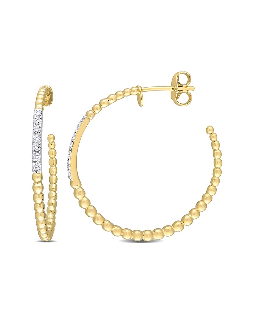 Rina Limor 14k 0.21 Ct. Tw. Diamond Open Hoops