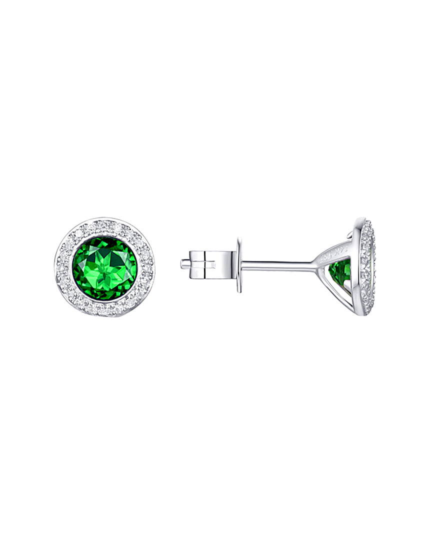Diana M. Fine Jewelry 14k 1.27 Ct. Tw. Diamond & Green Corundum Studs
