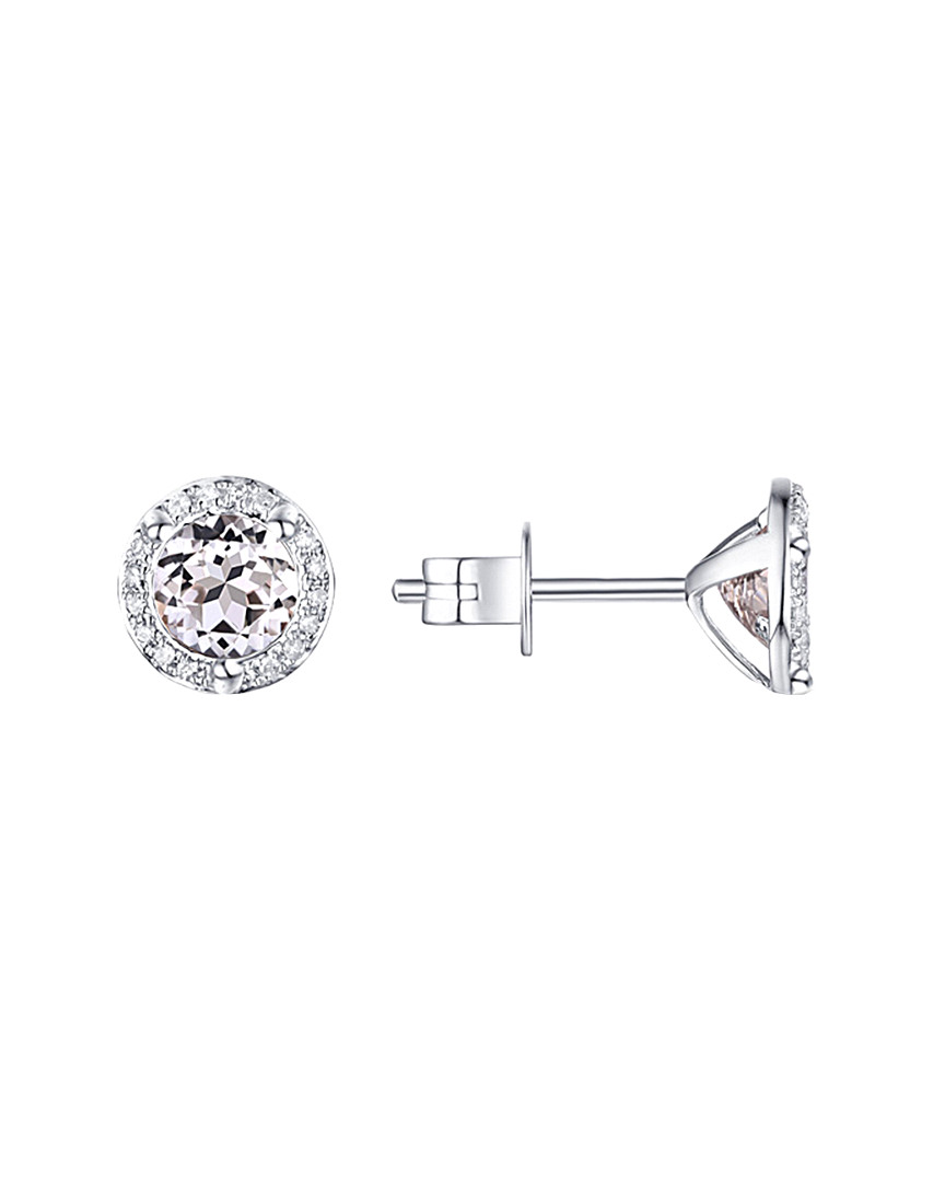 Diana M. Fine Jewelry 14K 1.04 ct. tw. Diamond & White Topaz Studs