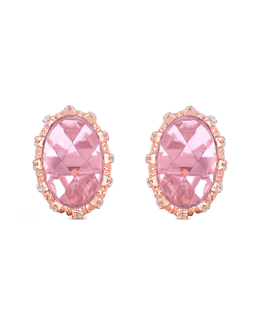 Genevive 18k Rose Gold Vermeil Earrings