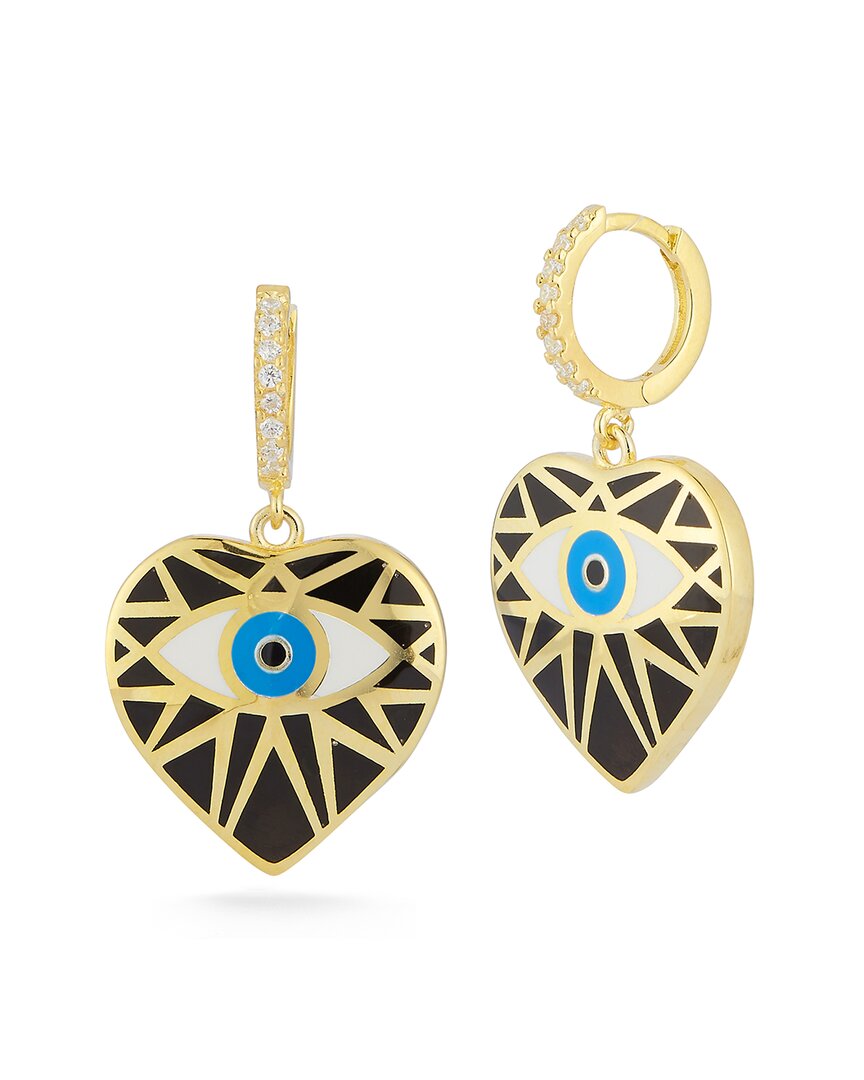 Sphera Milano 14k Over Silver Cz Earrings