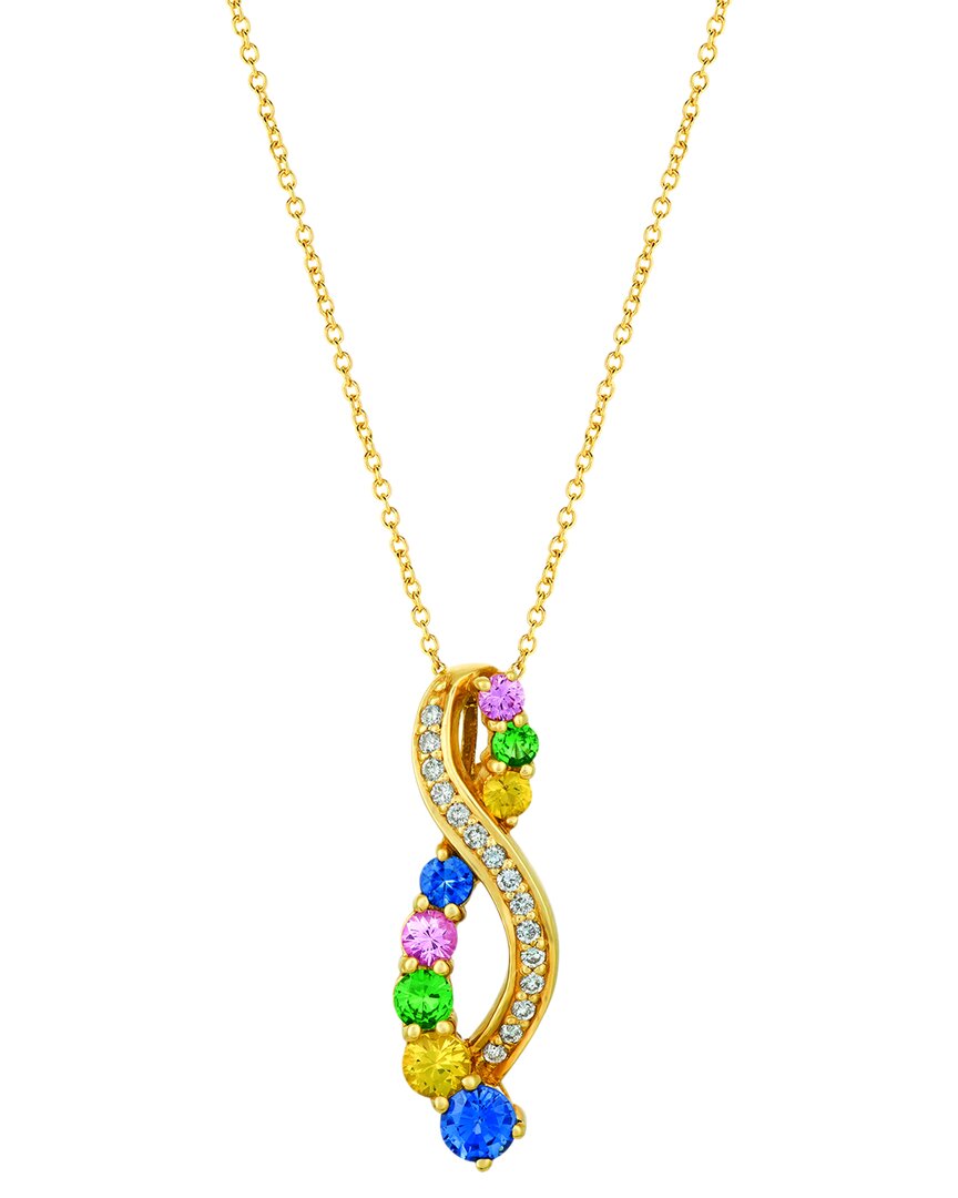 Le Vian ® 14k Honey Gold 0.84 Ct. Tw. Diamond & Gemstone Pendant Necklace