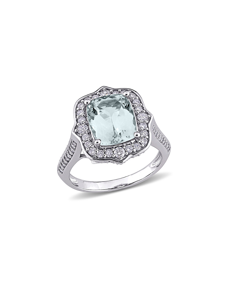 Rina Limor 10k 4.16 Ct. Tw. Diamond & Aquamarine Ring