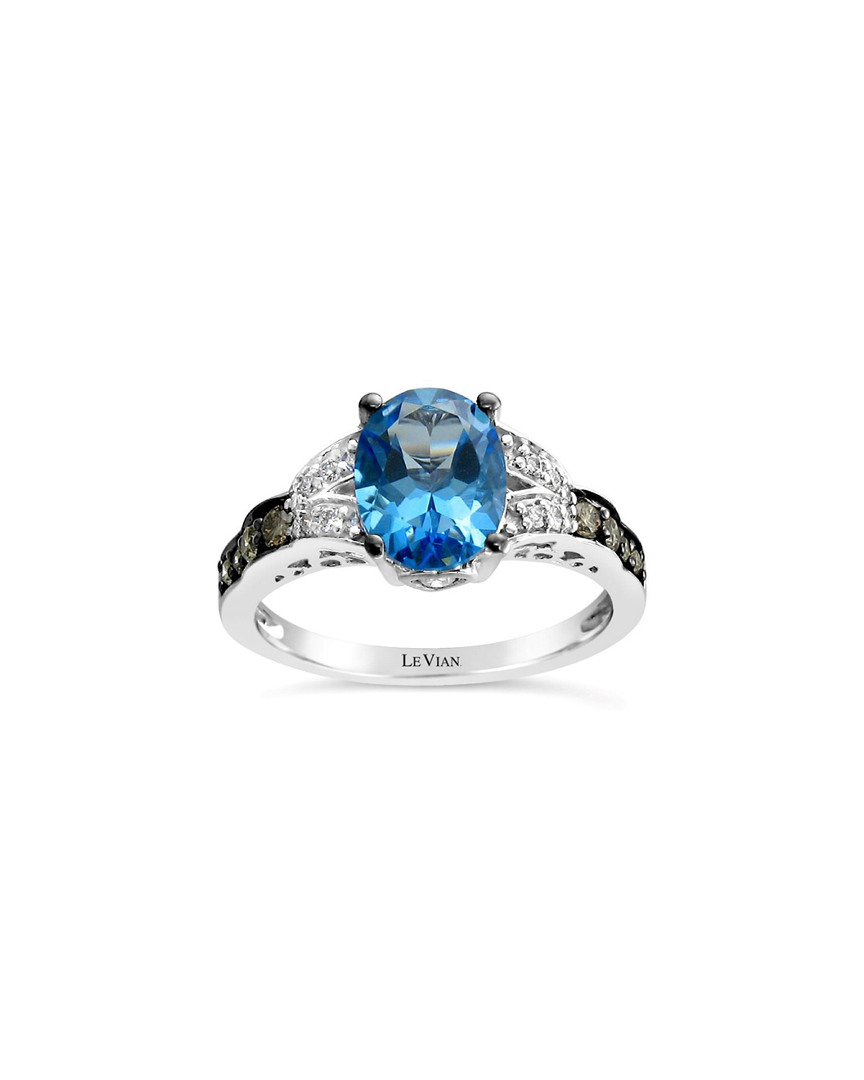 Le Vian ® 14k 2.33 Ct. Tw. Diamond & Blue Topaz Ring