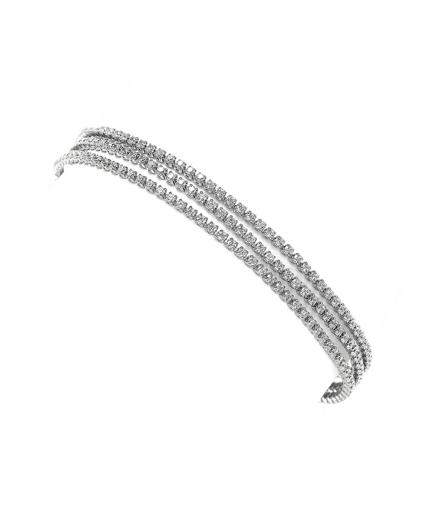Suzy Levian Cz Jewelry Suzy Levian Silver Cz 3 Strand Bracelet