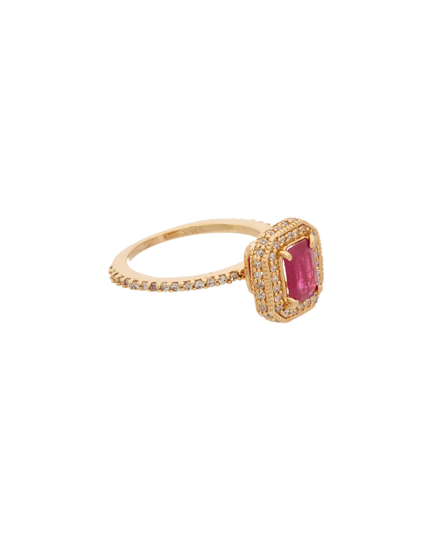 Effy Fine Jewelry 14k 1.31 Ct. Tw. Diamond & Ruby Ring