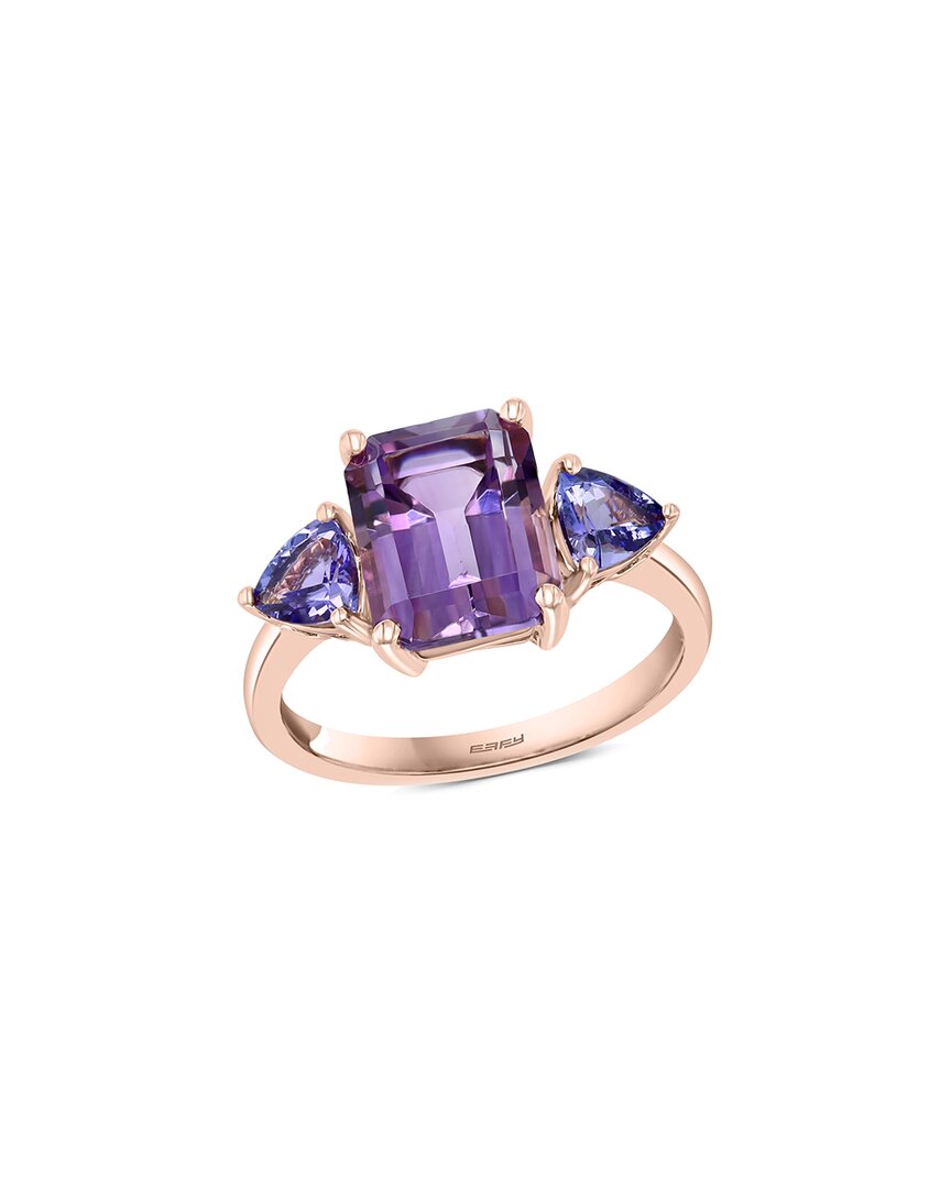 Effy Fine Jewelry Dnu Discontinued Effy 14k Rose Gold 4.54 Ct. Tw. Gemstone Ring In Purple