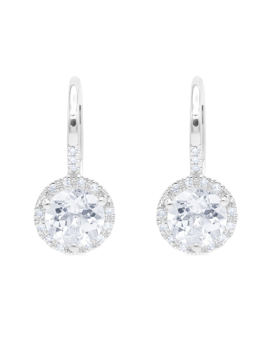 Shop Diana M. Fine Jewelry 14k 1.97 Ct. Tw. Diamond & White Topaz Earrings