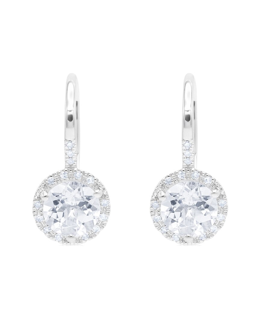 Diana M. Fine Jewelry 14K 1.97 ct. tw. Diamond & White Topaz Earrings