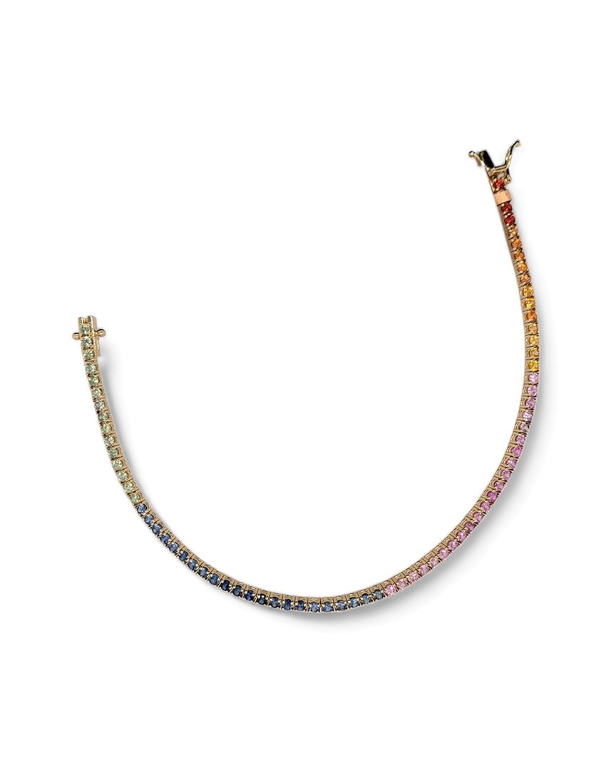 Shop Diana M. Fine Jewelry 14k 3.58 Ct. Tw. Diamond & Sapphires Tennis Bracelet
