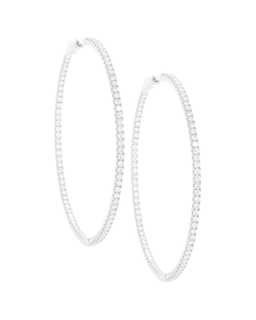 Shop Diana M. Fine Jewelry 18k 3.00 Ct. Tw. Diamond Hoops