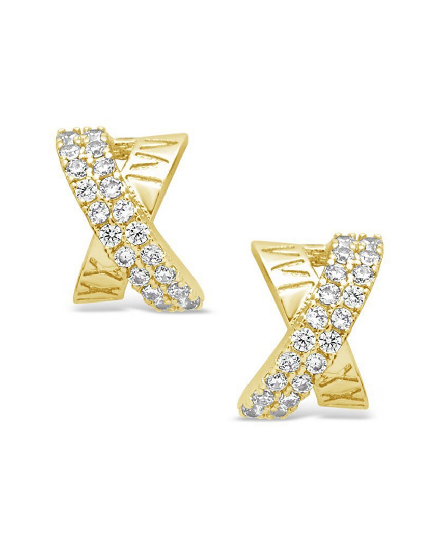 Sterling Forever 14k Over Silver Cz X Studs