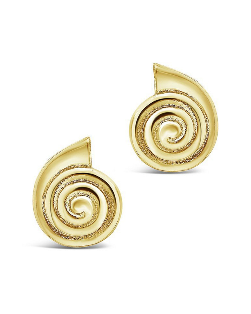 Sterling Forever 14k Plated Shark Eye Studs
