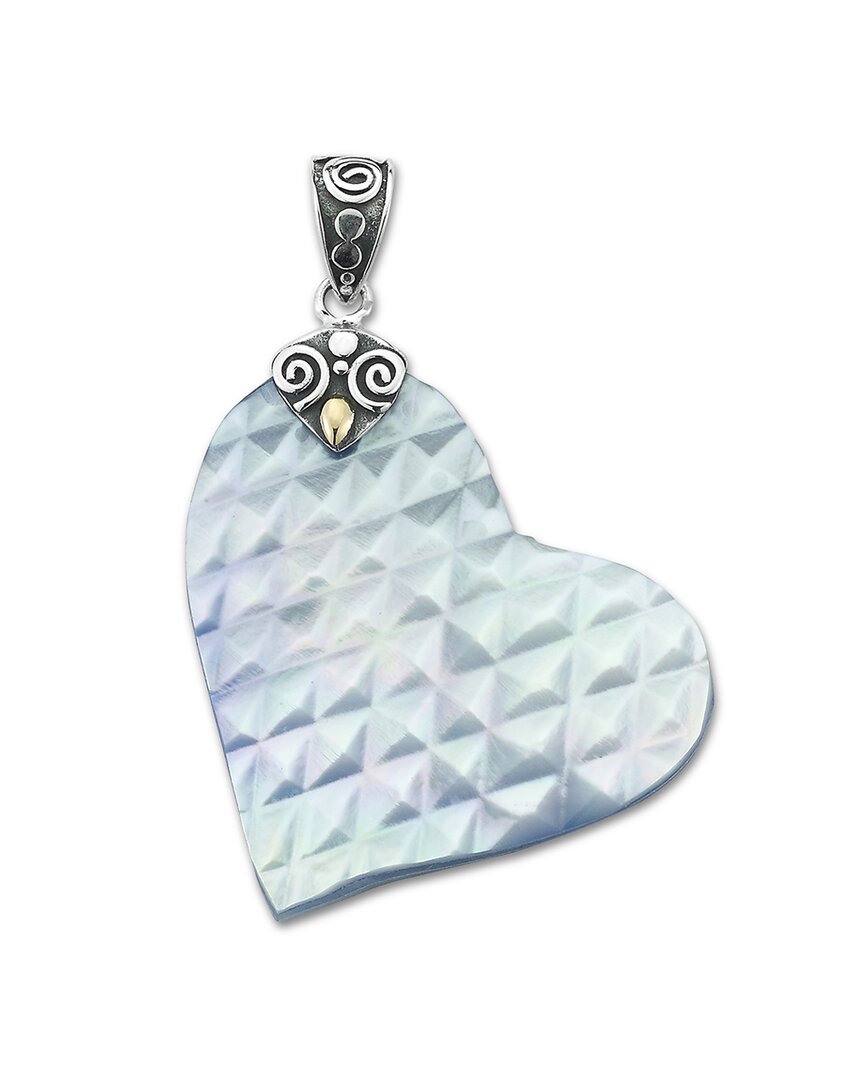 Samuel B. 18k & Silver Pearl Heart Pendant In Silver