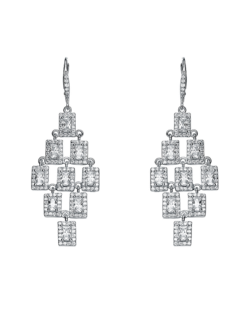 Genevive Silver Cz Earrings