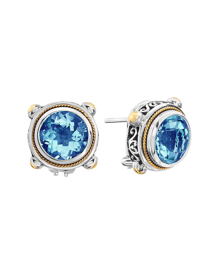 Effy Fine Jewelry Silver 8.35 Ct. Tw. Blue Topaz Earrings