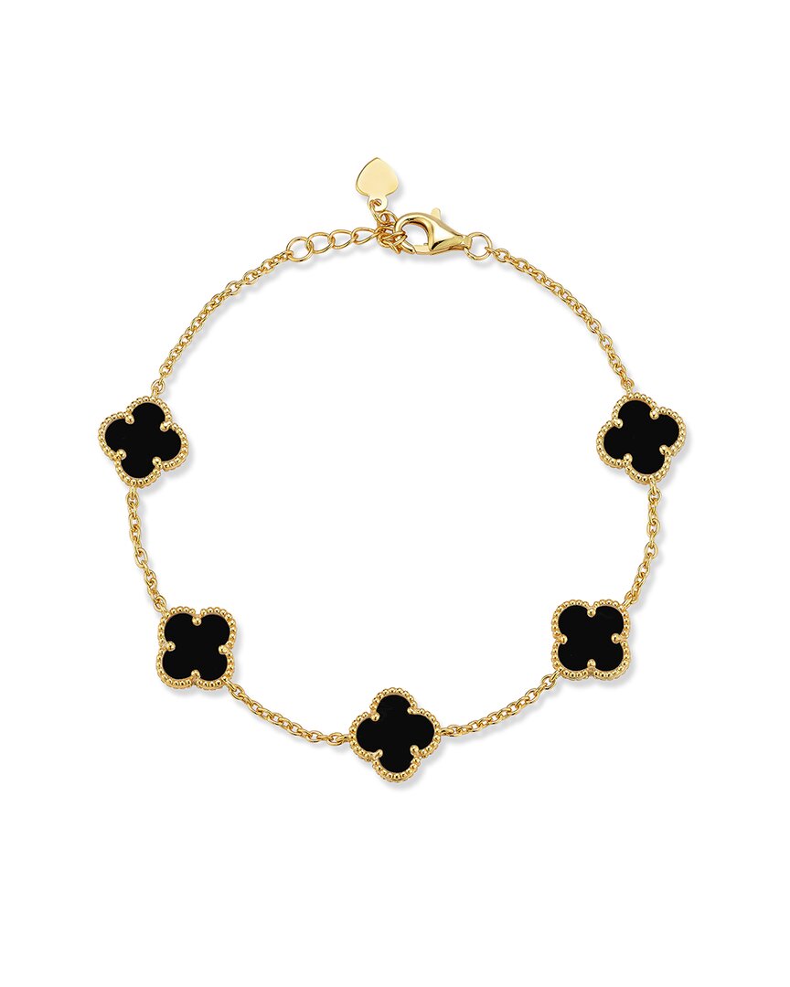 Sphera Milano 14k Over Silver Clover Bracelet