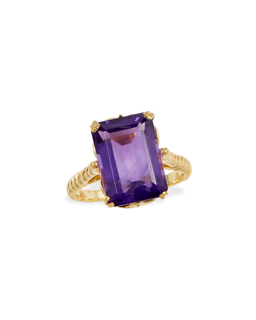 Shop Savvy Cie 18k Over Silver 7.25 Ct. Tw. Amethyst Ring