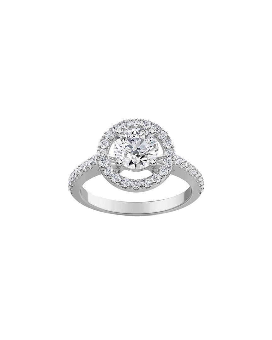Diana M. Fine Jewelry 14k 2.38 Ct. Tw. Diamond Halo Half-eternity Ring In White
