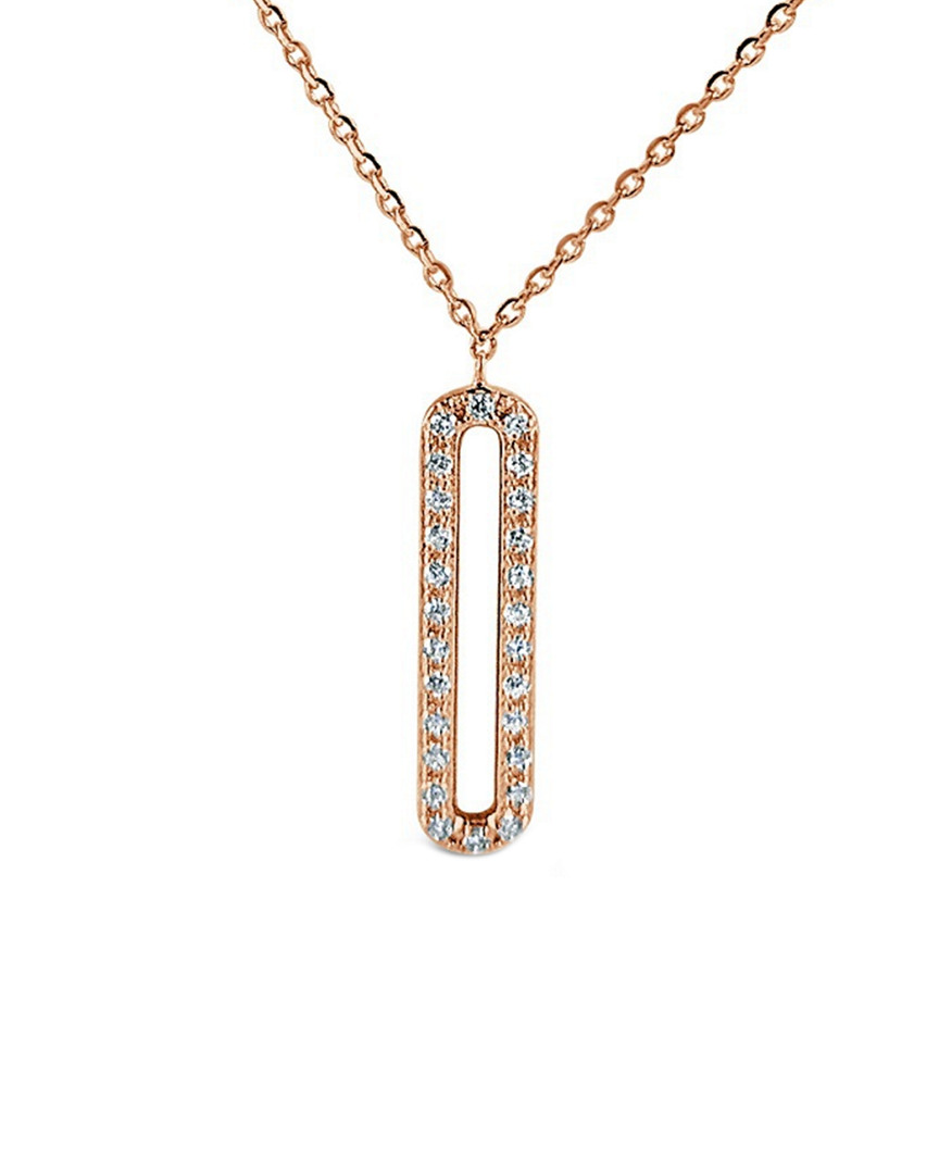 Sabrina Designs 14k Rose Gold 0.18 Ct. Tw. Diamond Bar Necklace