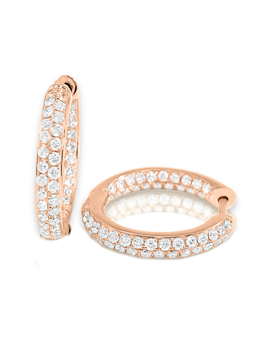 Sabrina Designs 14k Rose Gold 1.00 Ct. Tw. Diamond Hoops