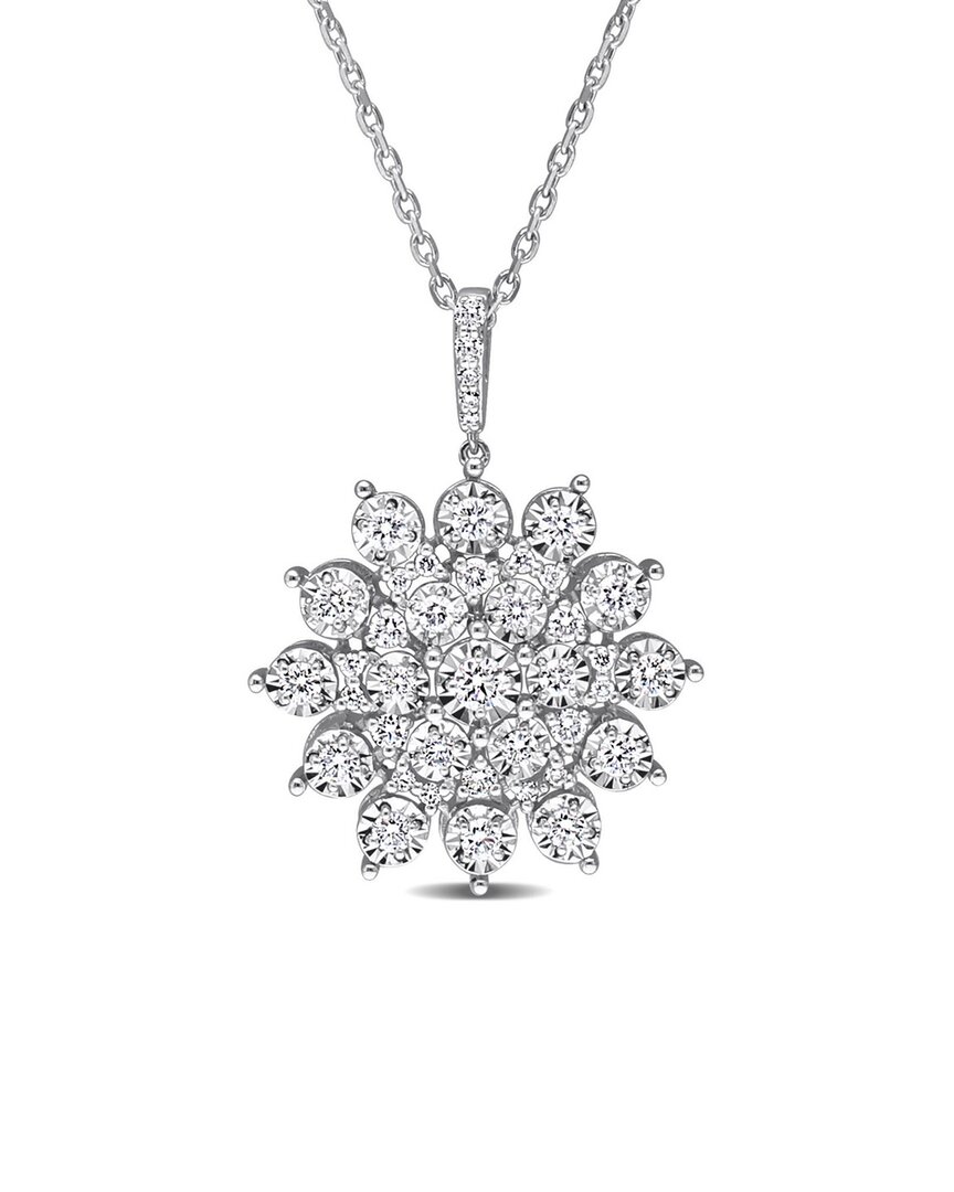 Rina Limor 14k 0.93 Ct. Tw. Diamond Cluster Necklace