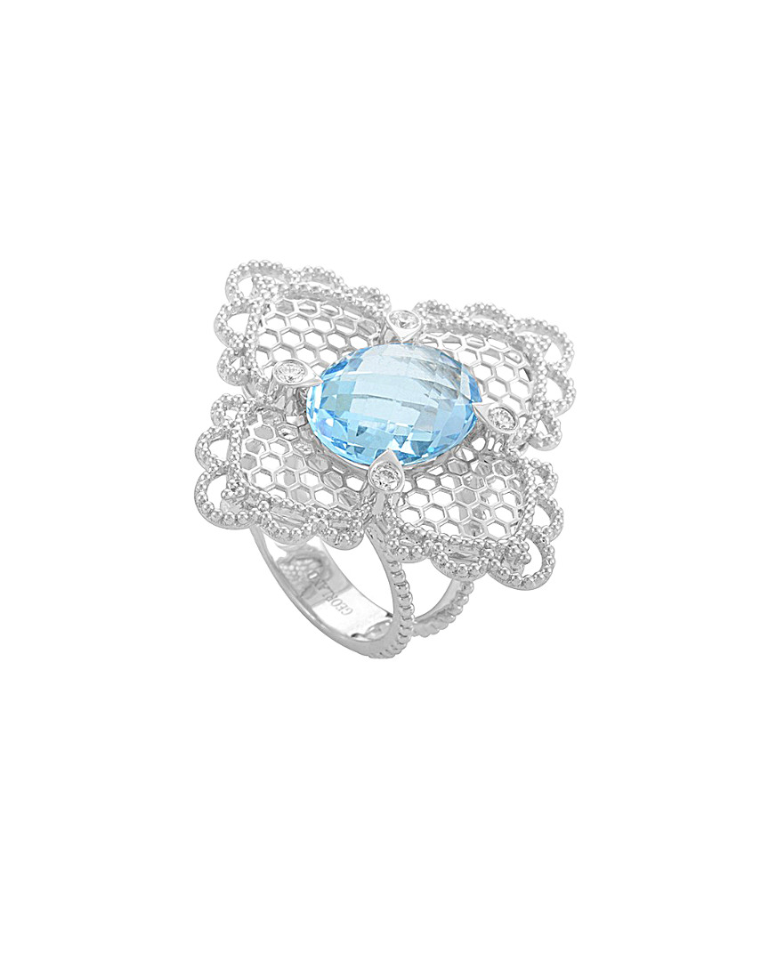 Image of Georland K . ct. tw. Diamond & Topaz Ring