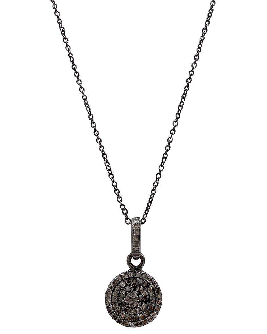 Adornia Fine Silver 0.30 Ct. Tw. Diamond Round Necklace