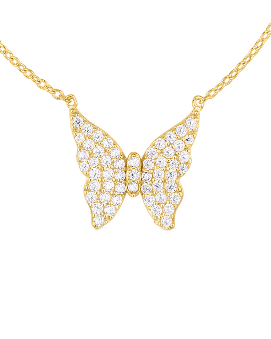 Sphera Milano Gold Over Silver Butterfly Necklace
