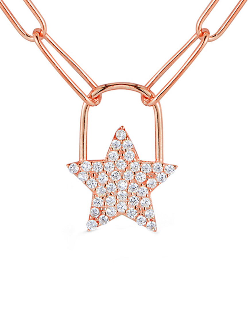 Sphera Milano Rose Gold Plated Locket Star Necklace