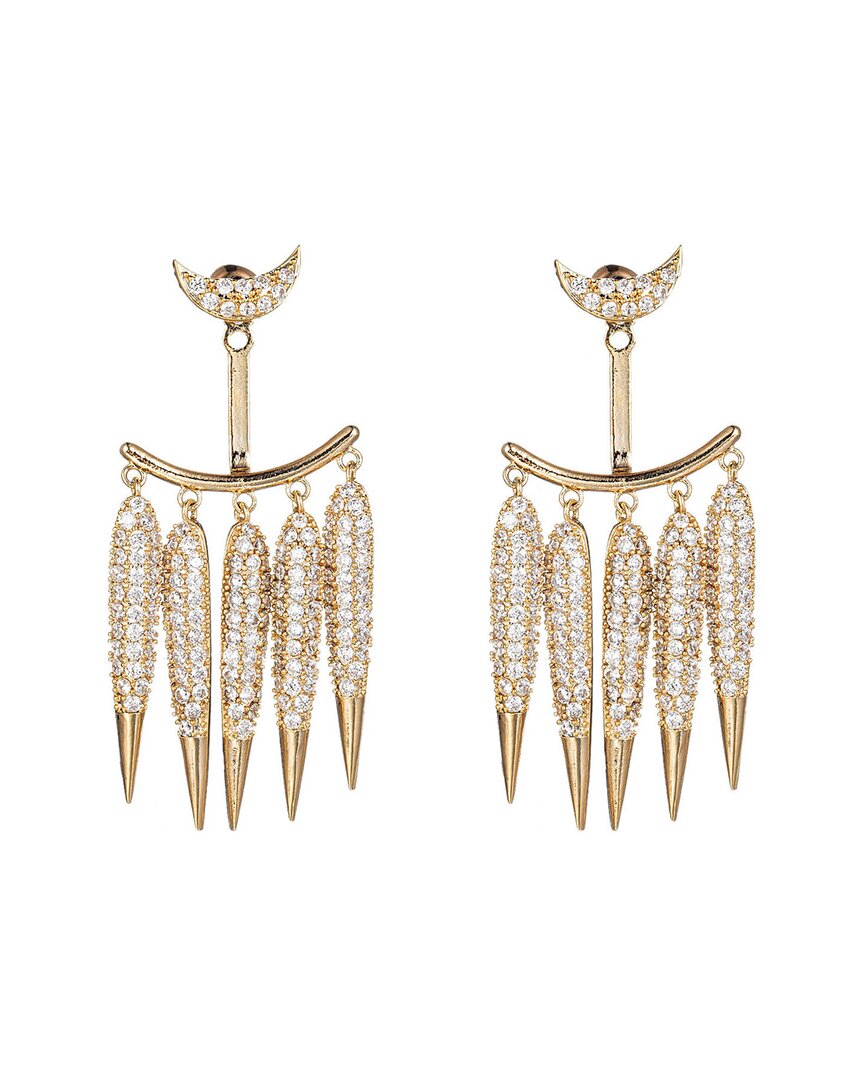 Eye Candy La Cz Moon Spike Drop Earrings
