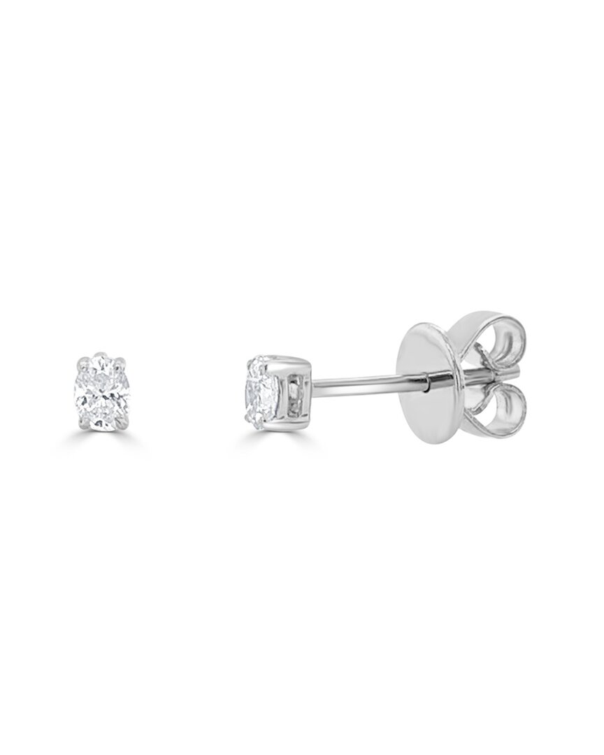 Sabrina Designs 14k 0.18 Ct. Tw. Diamond Oval Studs In Metallic