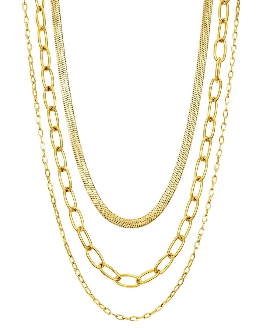 Liv Oliver 18k Plated Layered Necklace