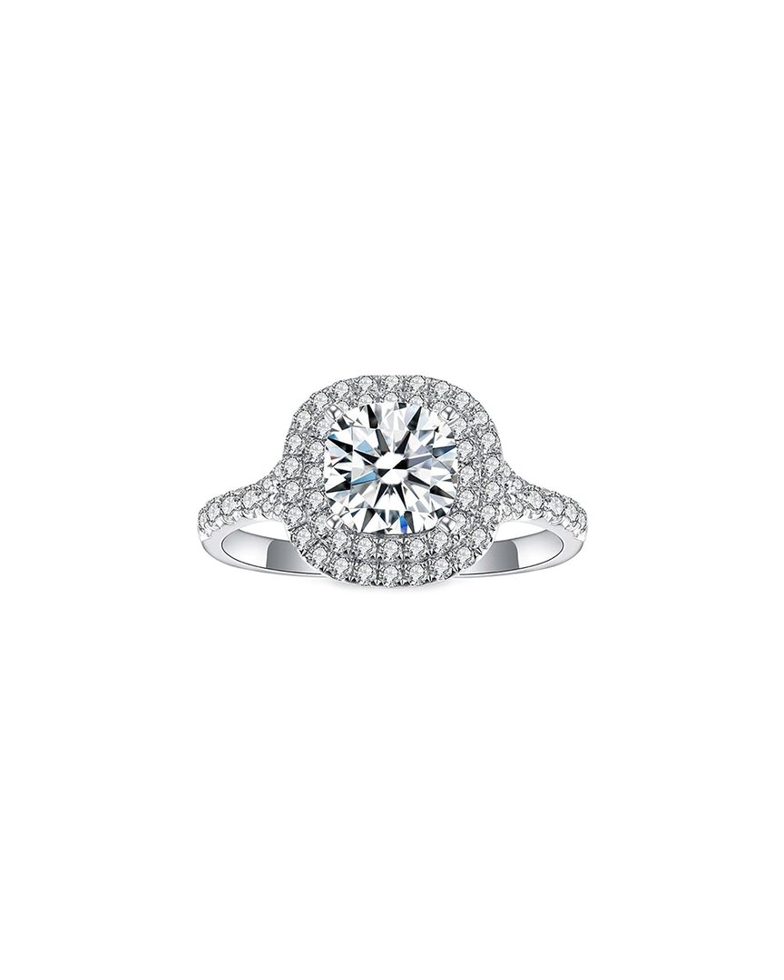 Liv Oliver Silver Plated Cz Statement Ring