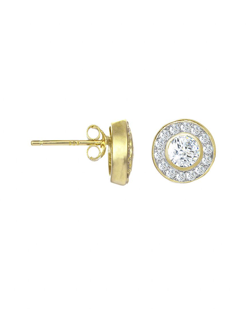 Genevive 14k Over Silver Cz Studs