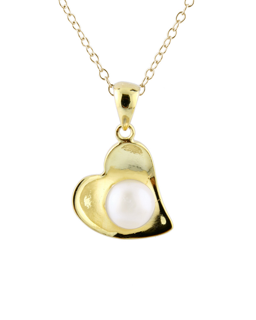 Splendid Pearls Gold Over Silver 8-8.5mm Pearl Pendant Necklace