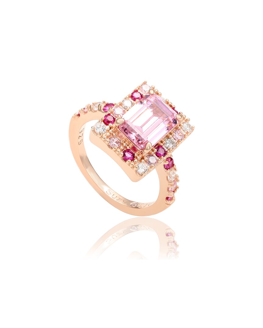 Suzy Levian Mixed Pink Cubic Zirconia Ring