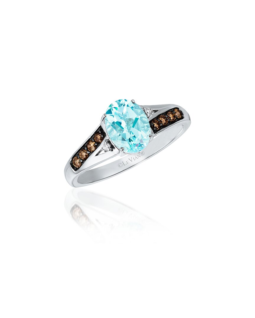 Le Vian ® 14k White Gold® 1.17 Ct. Tw. Diamond & Aquamarine Ring