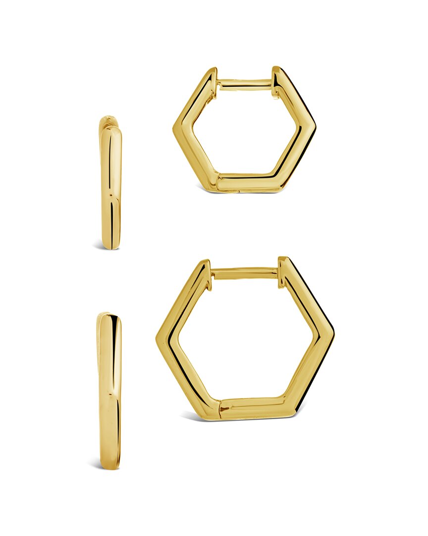 Sterling Forever 14k Plated Emmy Hoops