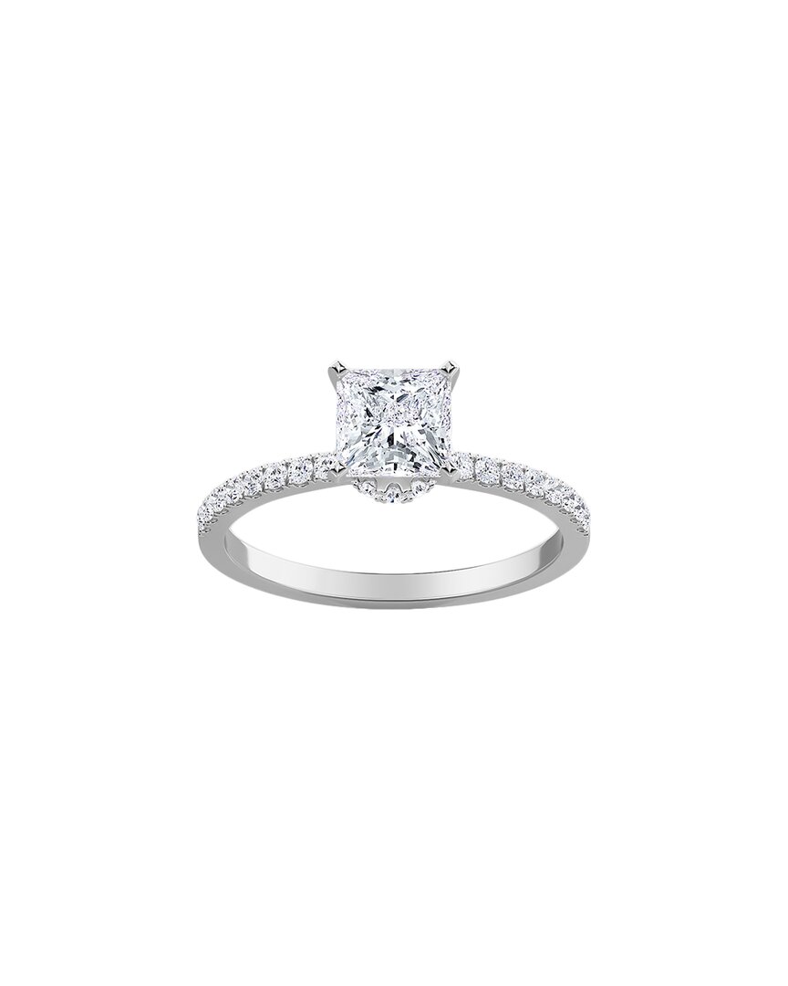 Diana M. Fine Jewelry 14k 1.76 Ct. Tw. Diamond Hidden Halo Half-eternity Ring In Metallic