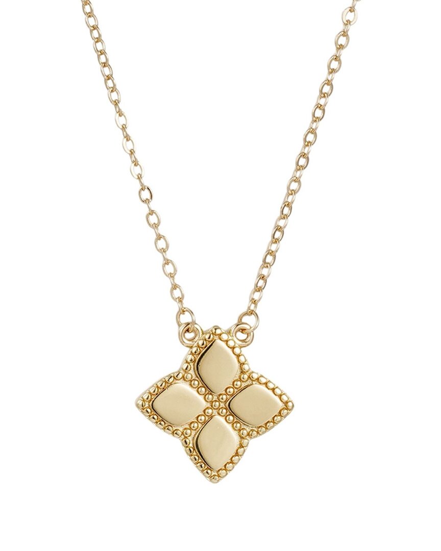 Adornia 14k Plated Pointed Clover Necklace