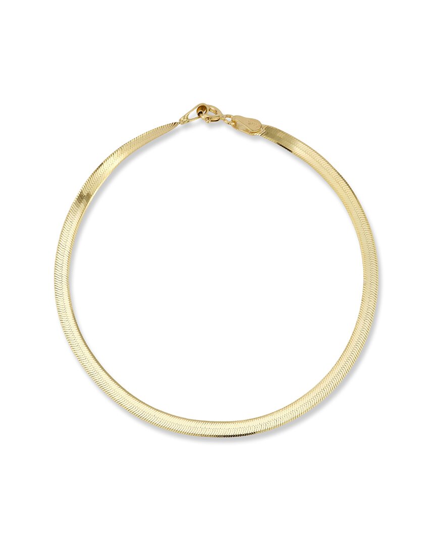 Italian Gold Herringbone Link Chain Bracelet In 10k Gold