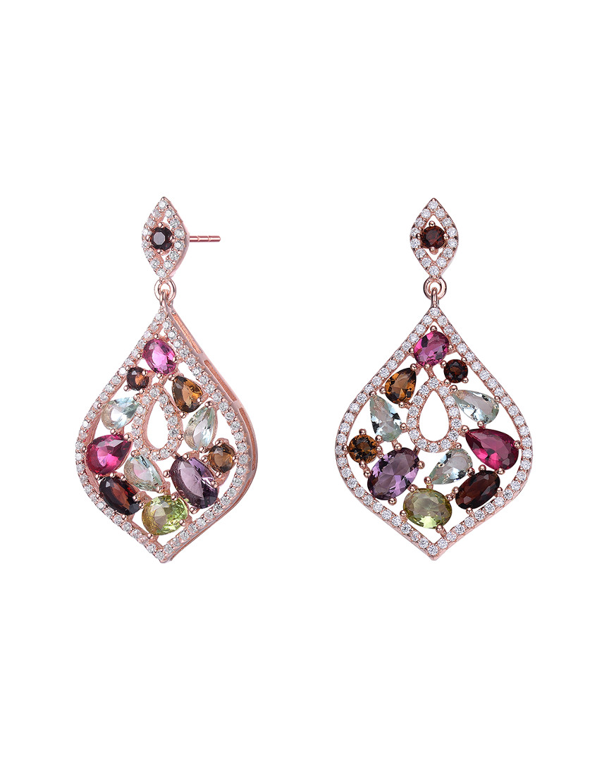 Genevive 14k Rose Gold Vermeil Earrings