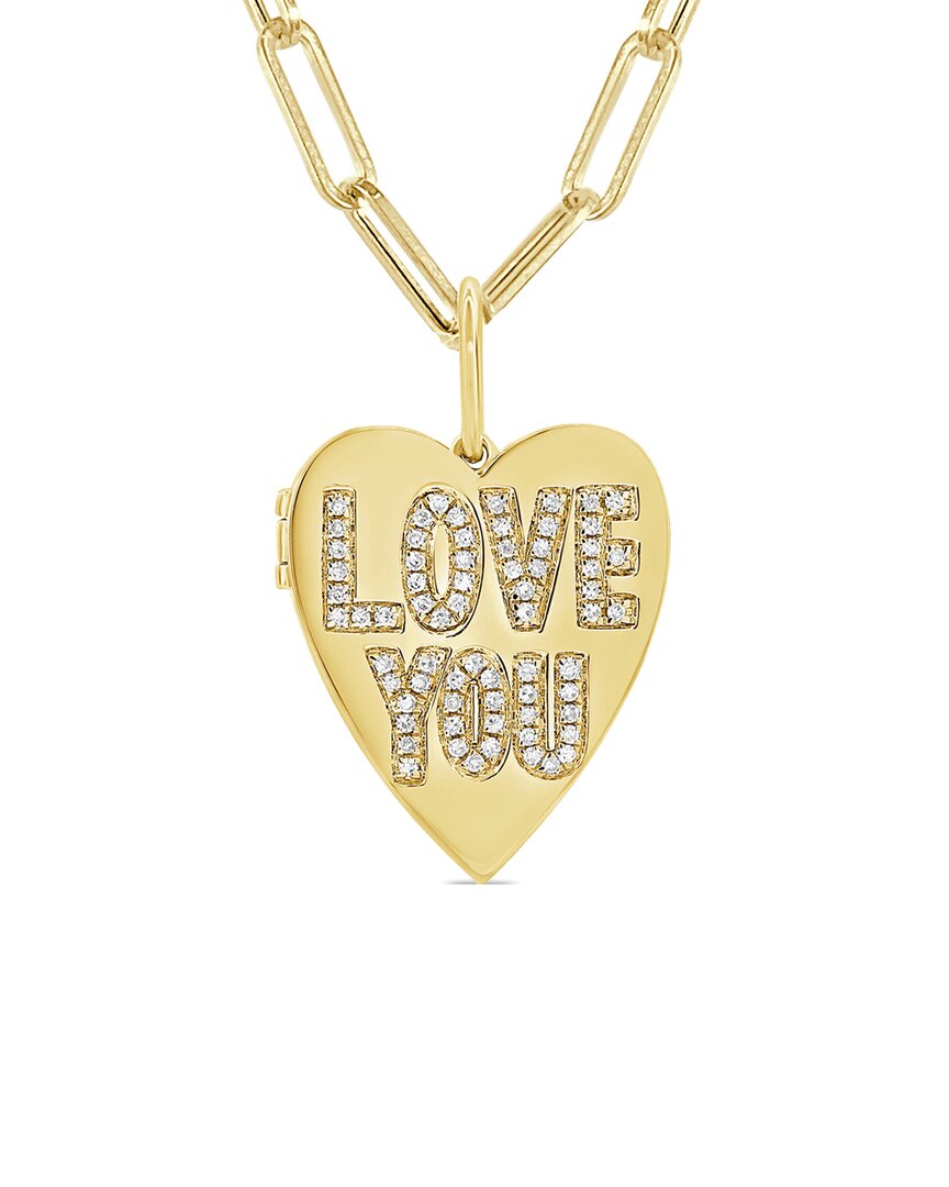 Sabrina Designs 14k 0.18 Ct. Tw. Diamond I Love You Heart Necklace In Gold